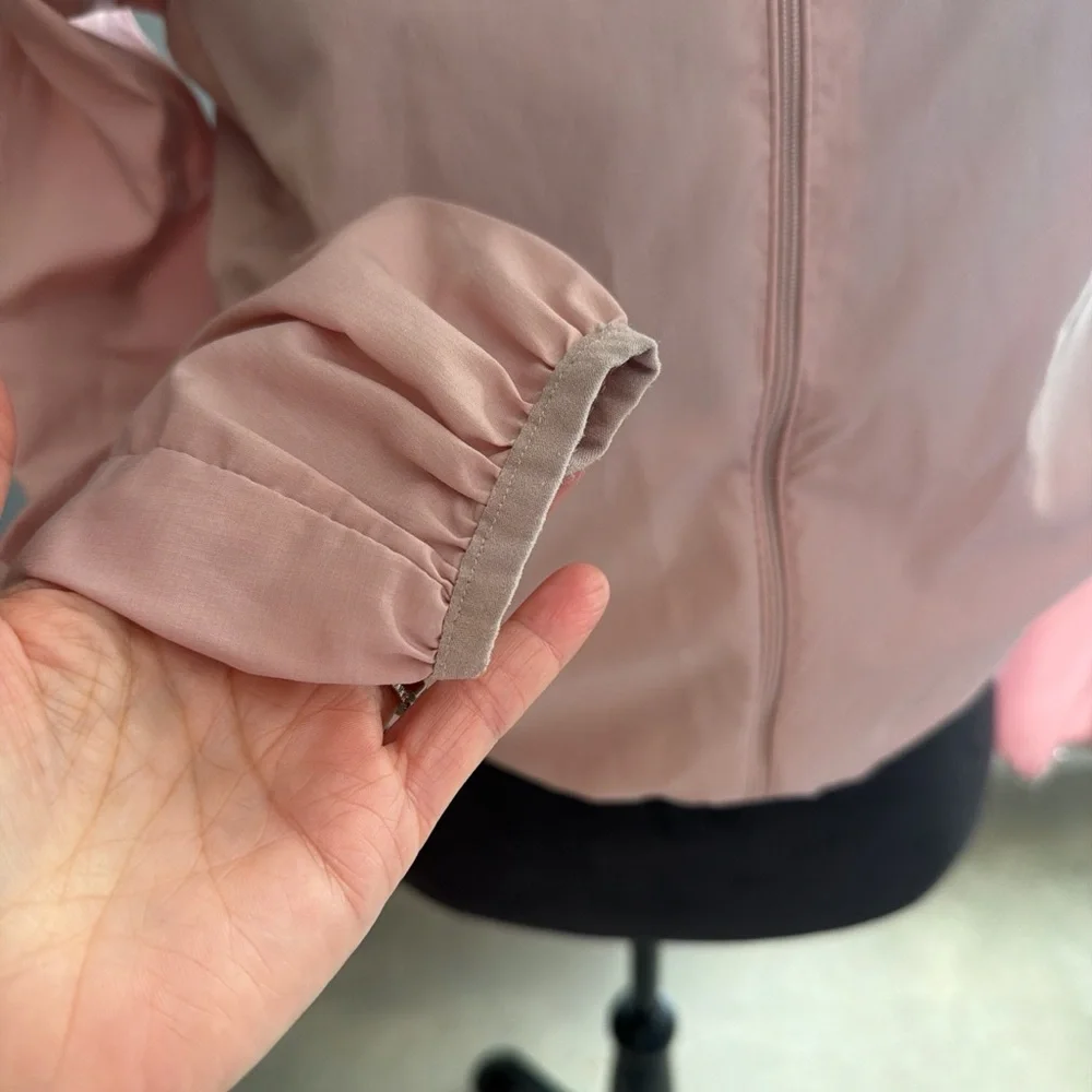 Love Tree Light Pink Bomber Super Lightweight Crop Jacket Sz S Water Resistant